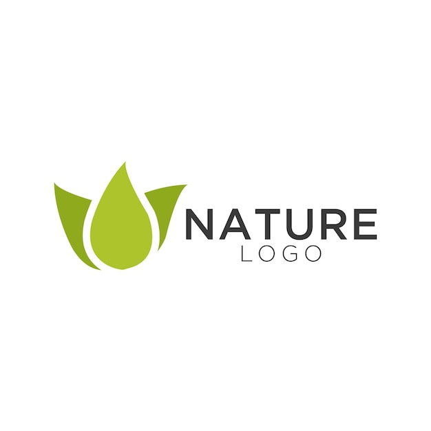 Ilustración vectorial del logotipo de la hoja natural