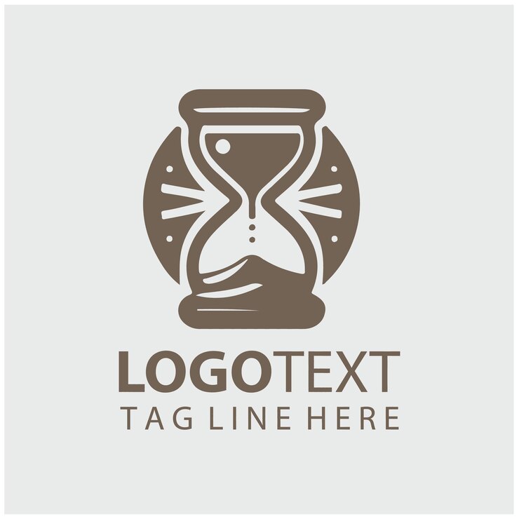 Vector ilustración vectorial del logotipo de la hora de vidrio