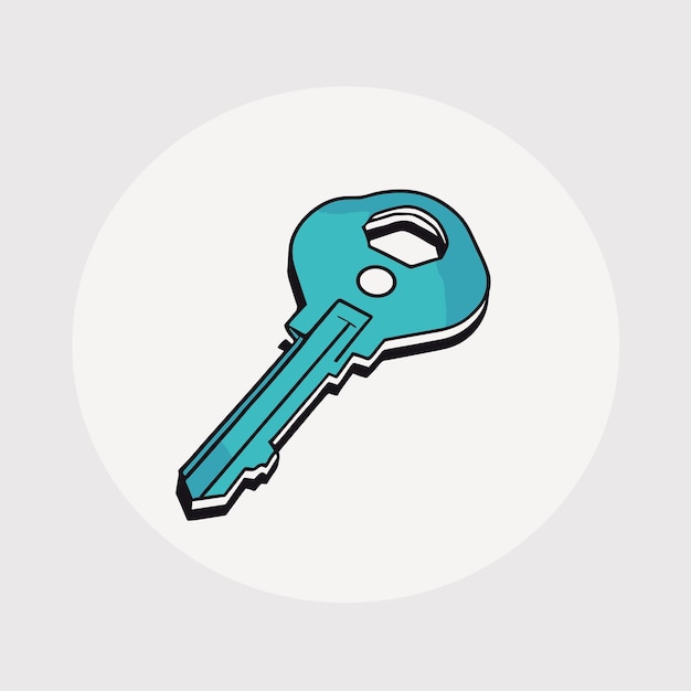 Ilustración vectorial del logotipo del icono clave