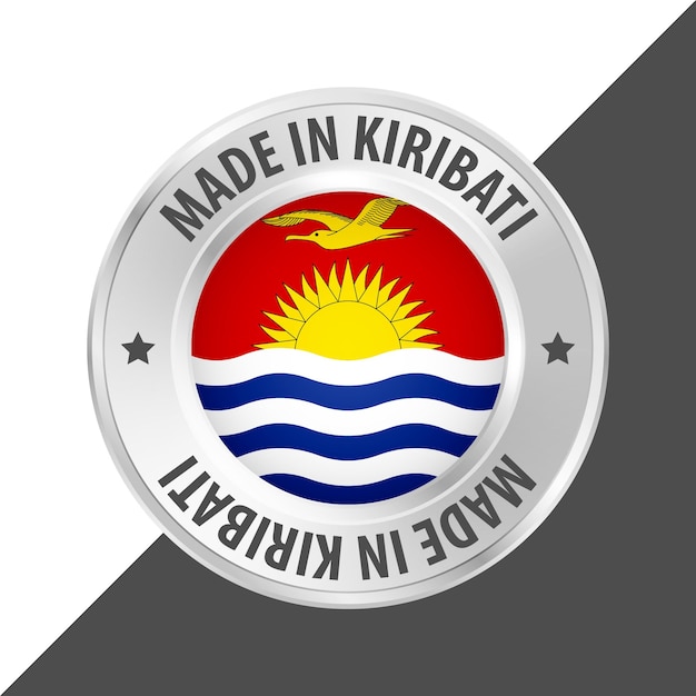 Ilustración vectorial del logotipo de la insignia de la bandera del sello de Kiribati