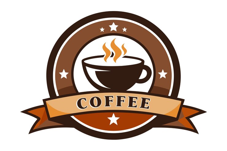 Ilustración vectorial del logotipo de la insignia de café