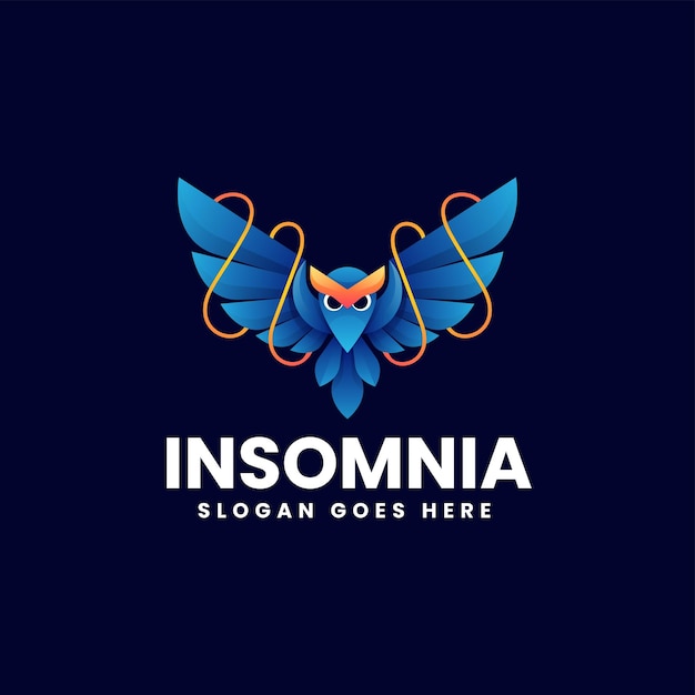 Ilustración vectorial del logotipo Insomnio Gradiente Estilo colorido