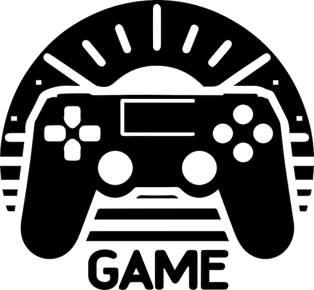 Ilustración vectorial del logotipo del juego en color negro 14