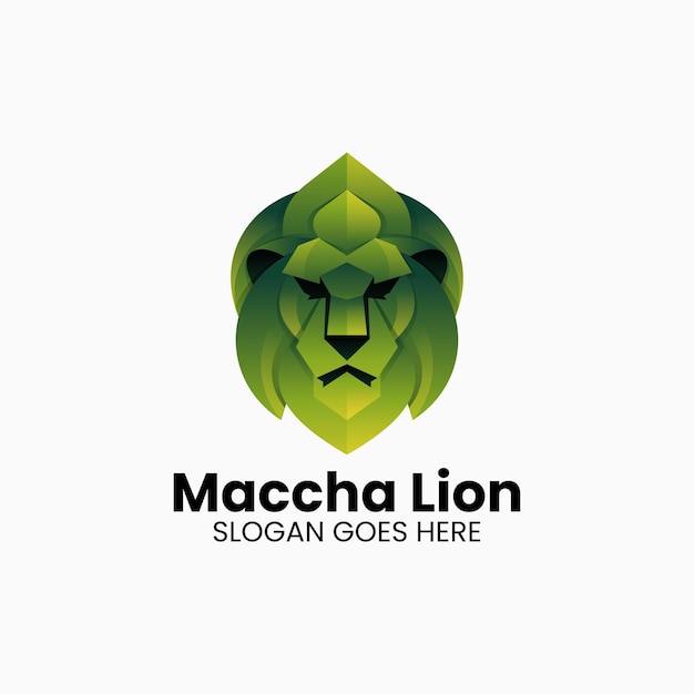 Ilustración vectorial del logotipo León Gradiente Estilo de colores