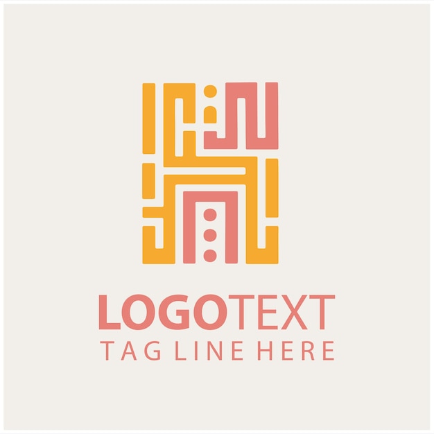 Ilustración vectorial del logotipo de la letra H