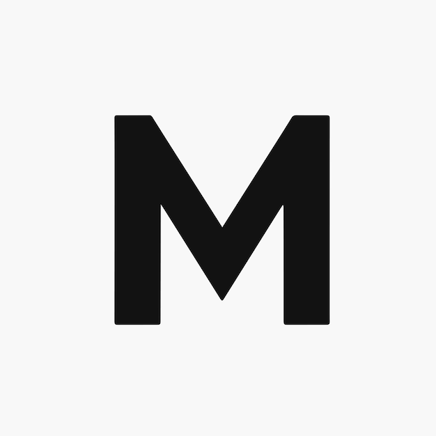 Ilustración vectorial del logotipo de la letra M