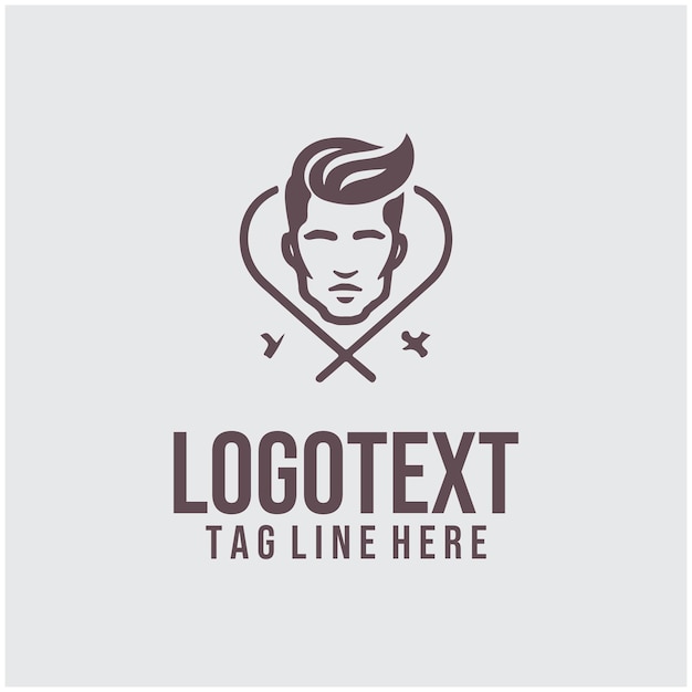 Ilustración vectorial del logotipo de Linear Man Saloon
