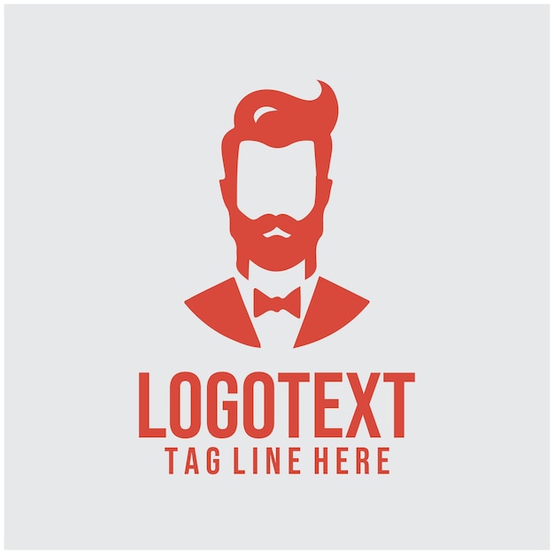 Ilustración vectorial del logotipo de Linear Man Saloon