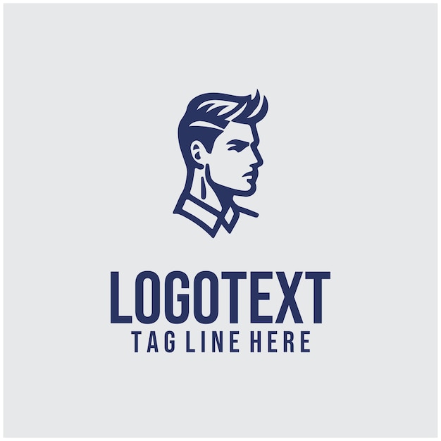 Ilustración vectorial del logotipo de Linear Man Saloon
