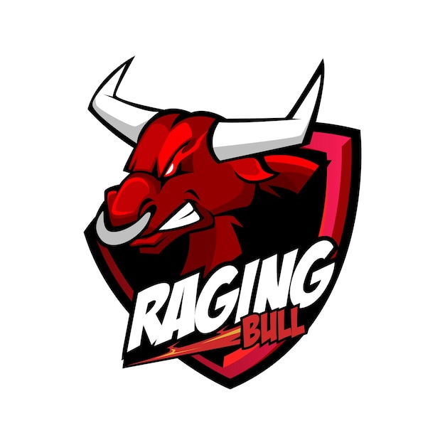 Ilustración vectorial del logotipo de la mascota de BULL ESPORT