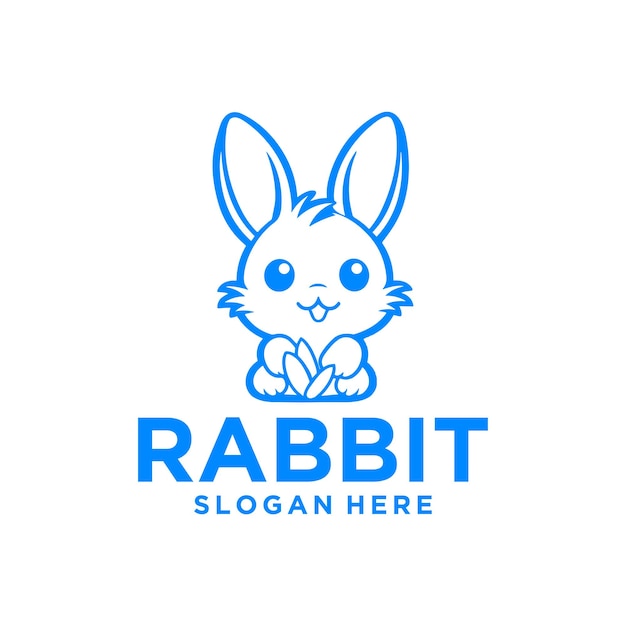Ilustración vectorial del logotipo de la mascota del conejo