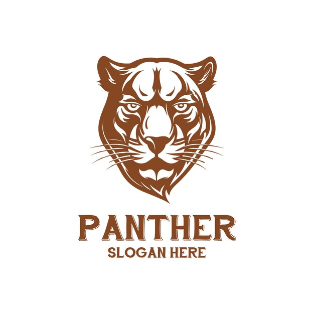 Ilustración vectorial del logotipo de la mascota de la pantera enojada