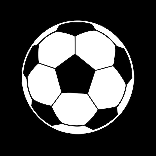 Vector ilustración vectorial de logotipo minimalista y plano de fútbol