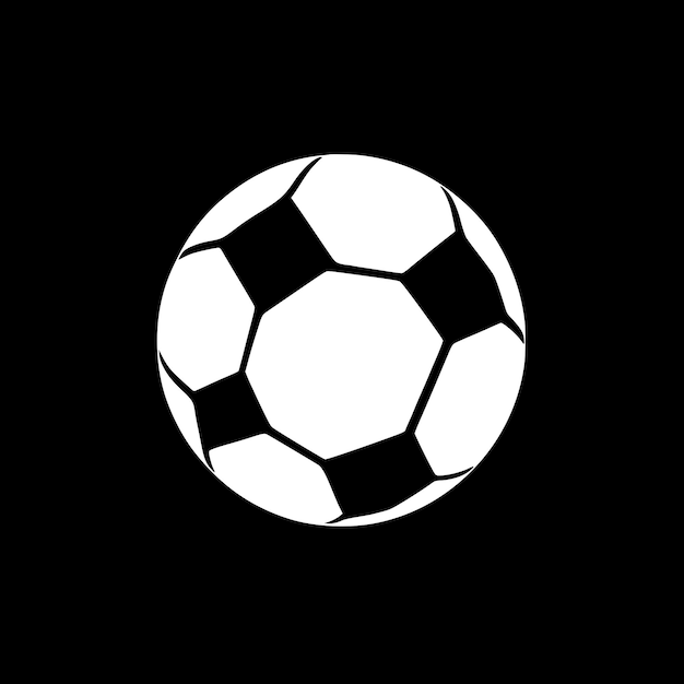 Vector ilustración vectorial de logotipo minimalista y plano de fútbol