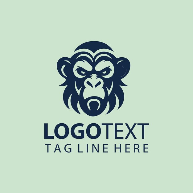 Ilustración vectorial del logotipo del mono