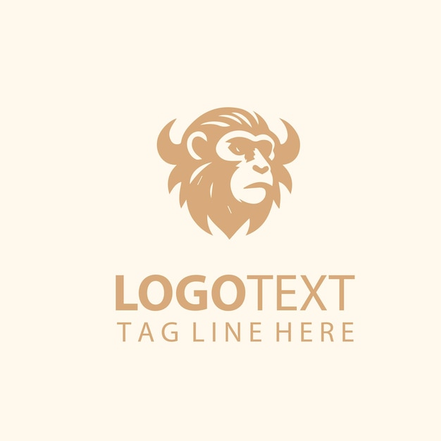 Ilustración vectorial del logotipo del mono