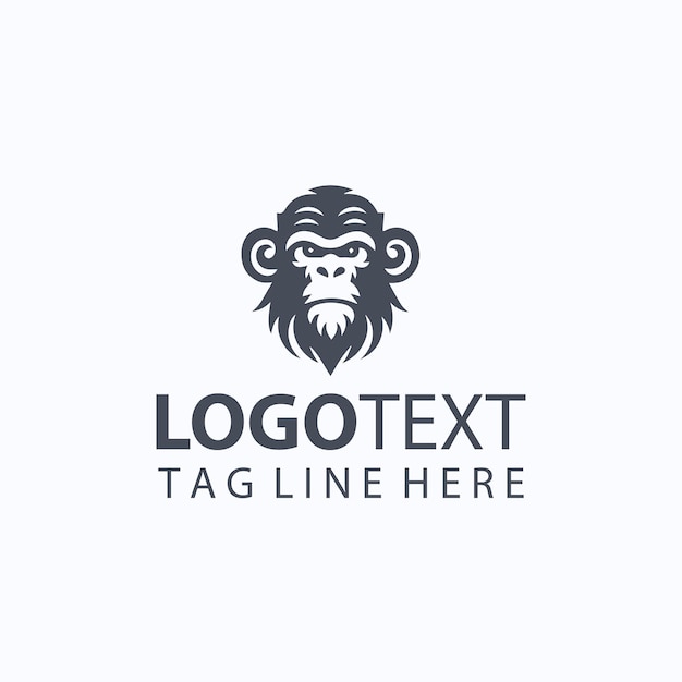 Ilustración vectorial del logotipo del mono