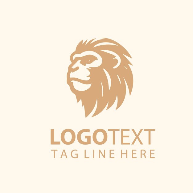 Ilustración vectorial del logotipo del mono