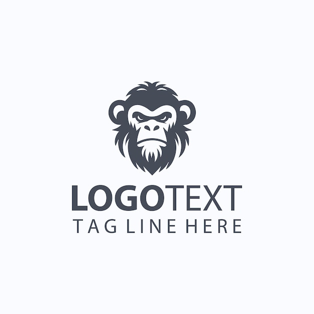 Ilustración vectorial del logotipo del mono