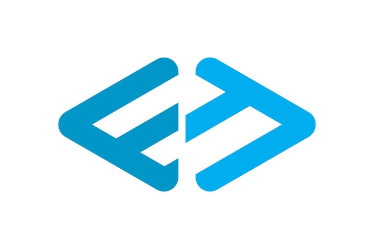 Vector ilustración vectorial del logotipo del monograma de la letra ef