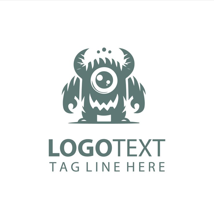 Vector ilustración vectorial del logotipo del monstruo