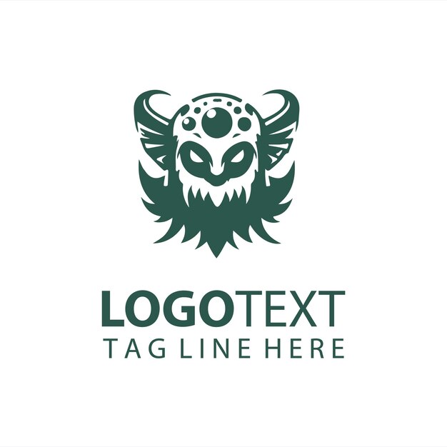 Ilustración vectorial del logotipo del monstruo