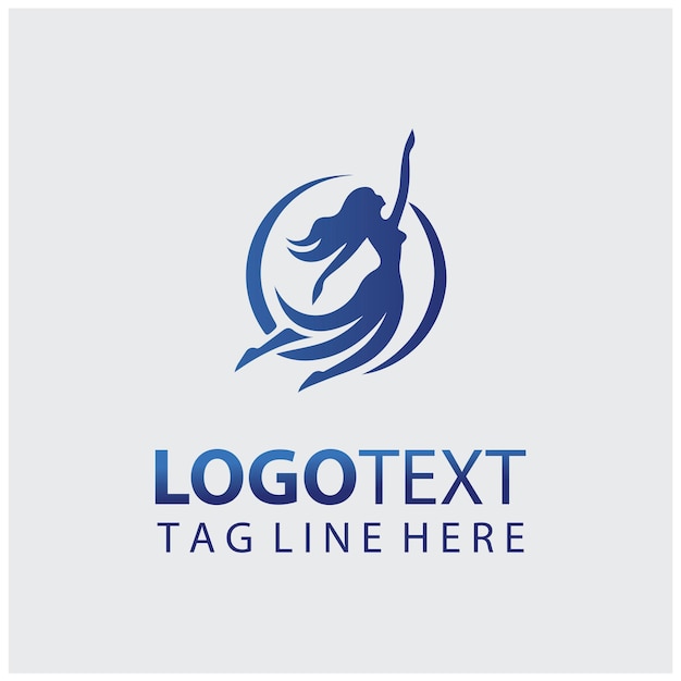 Ilustración vectorial del logotipo de las mujeres voladoras