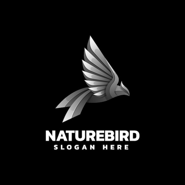 Ilustración vectorial del logotipo Naturaleza Gradiente de pájaros Estilo colorido