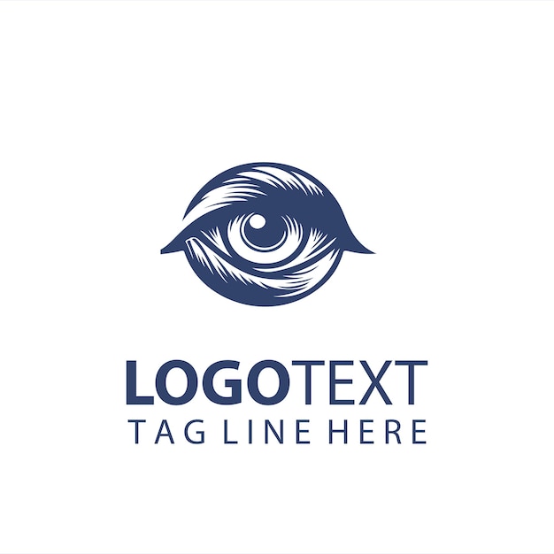 Ilustración vectorial del logotipo del ojo animal