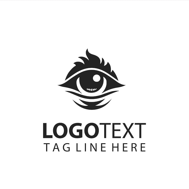 Ilustración vectorial del logotipo del ojo animal