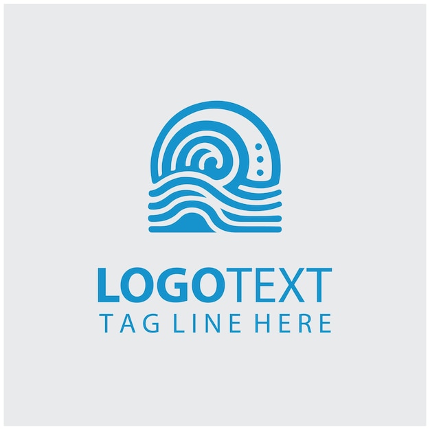 Ilustración vectorial del logotipo de las ondas