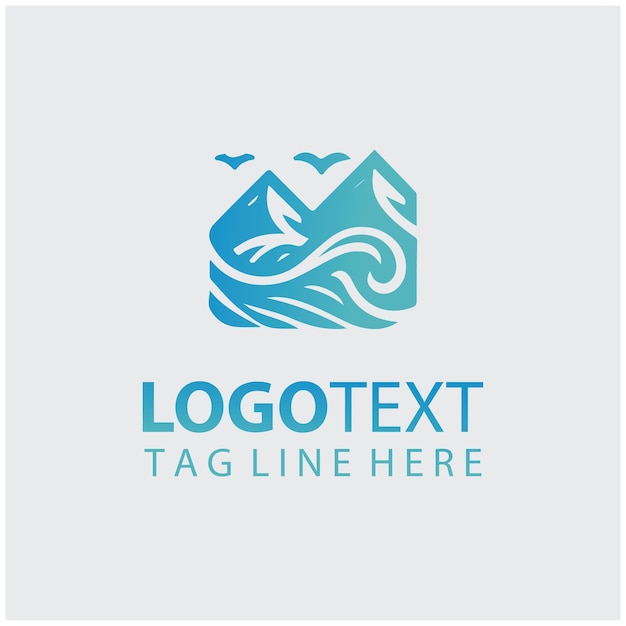 Ilustración vectorial del logotipo de las ondas