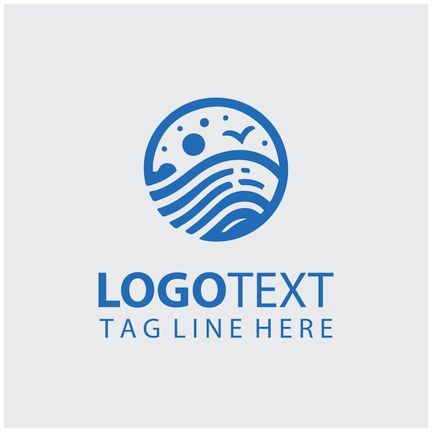 Ilustración vectorial del logotipo de las ondas