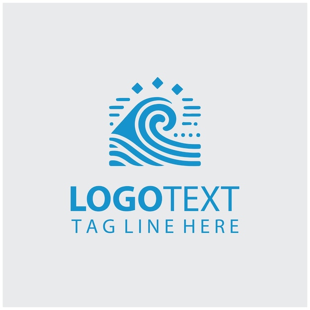 Ilustración vectorial del logotipo de las ondas