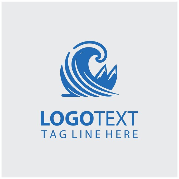 Ilustración vectorial del logotipo de las ondas