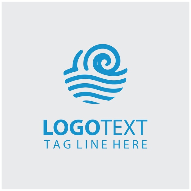 Ilustración vectorial del logotipo de las ondas