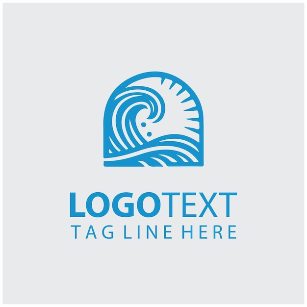 Ilustración vectorial del logotipo de las ondas