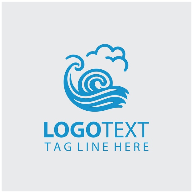 Ilustración vectorial del logotipo de las ondas