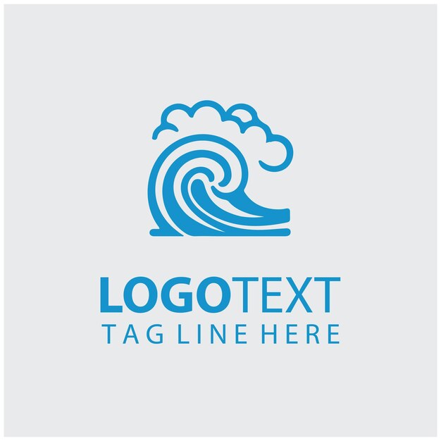 Ilustración vectorial del logotipo de las ondas