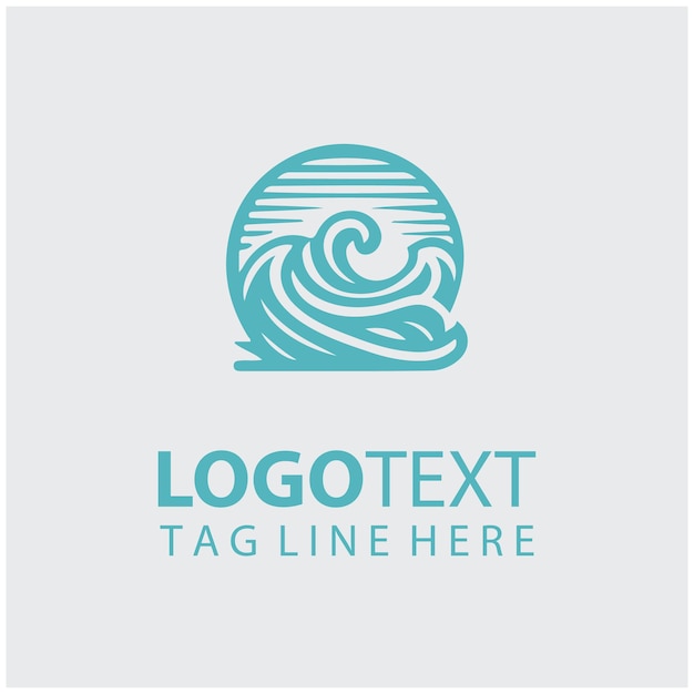 Ilustración vectorial del logotipo de las ondas