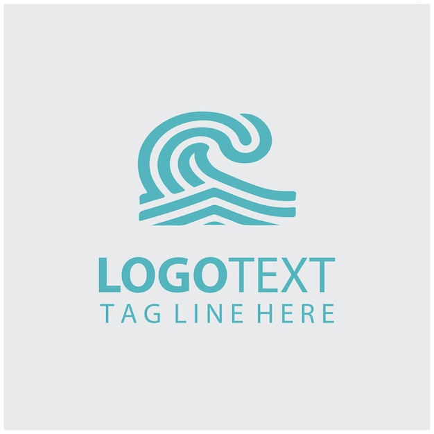 Ilustración vectorial del logotipo de las ondas