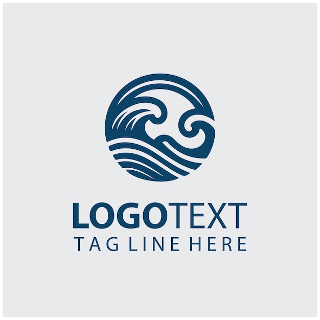 Ilustración vectorial del logotipo de las ondas