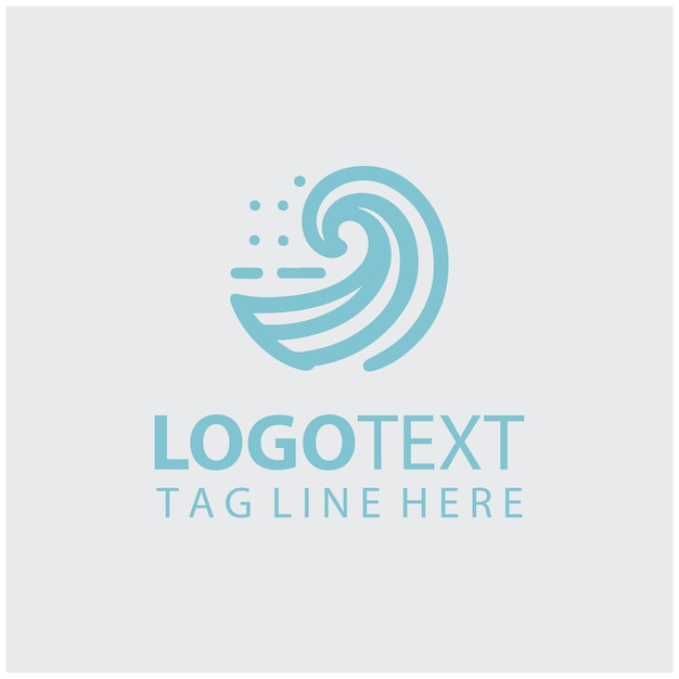 Ilustración vectorial del logotipo de las ondas