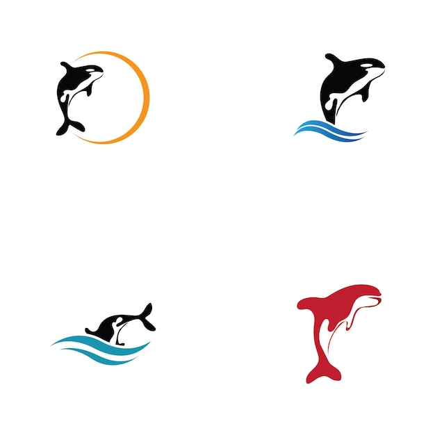 Ilustración vectorial del logotipo de la orca en un diseño de moda