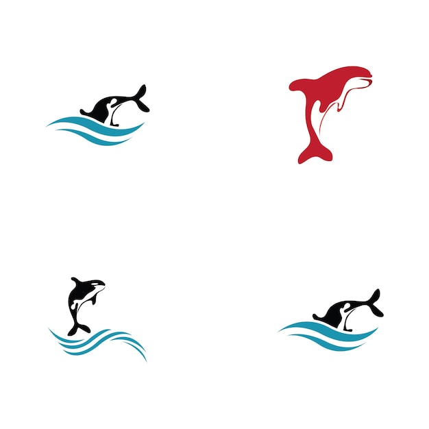 Ilustración vectorial del logotipo de la orca en un diseño de moda