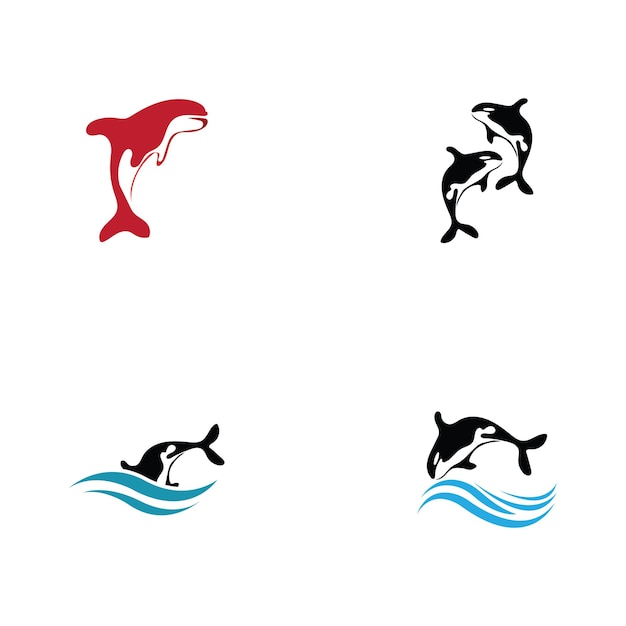 Ilustración vectorial del logotipo de la orca en un diseño de moda
