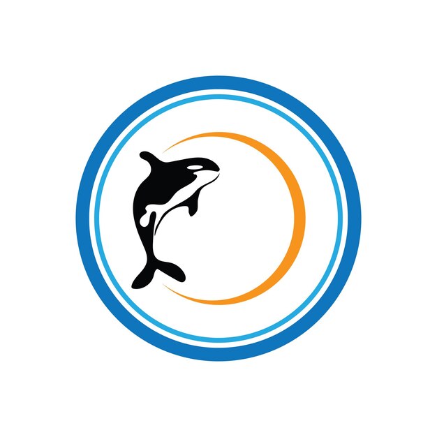 Ilustración vectorial del logotipo de la orca en un diseño de moda