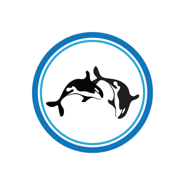 Ilustración vectorial del logotipo de la orca en un diseño de moda