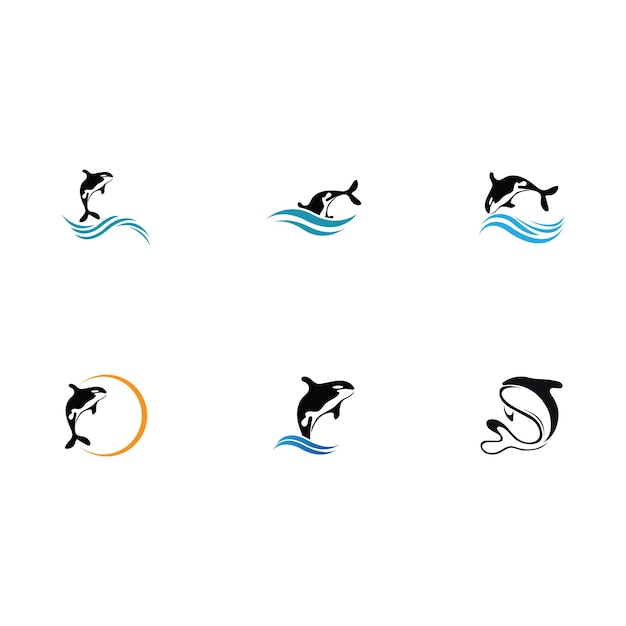 Ilustración vectorial del logotipo de la orca en un diseño de moda