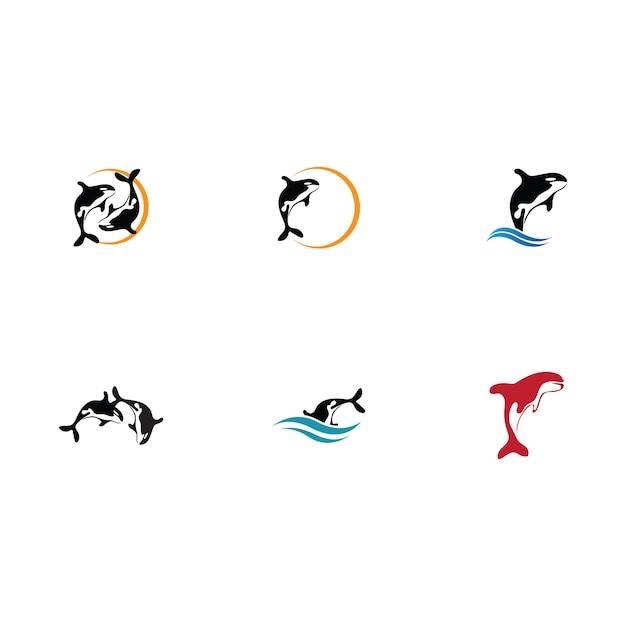 Ilustración vectorial del logotipo de la orca en un diseño de moda